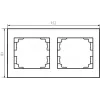 2 Gang Frame Horizontal -with wing LOGI