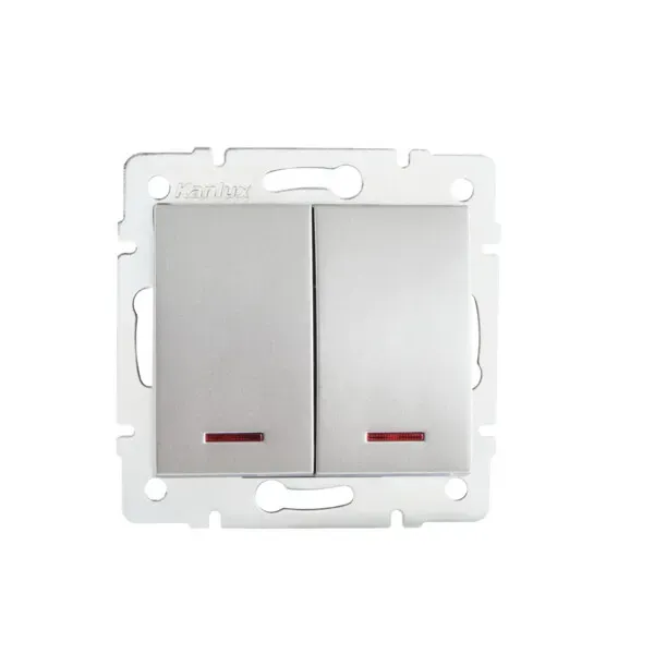 Double Control Switch Iluminated LOGI