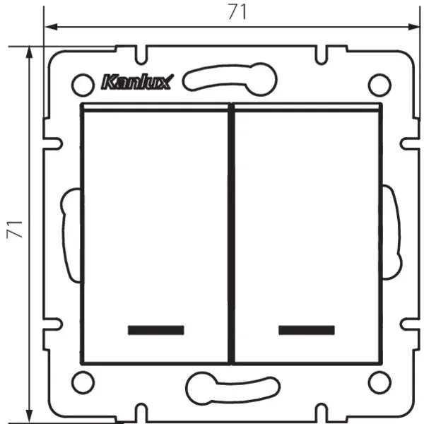 Double Control Switch Iluminated LOGI