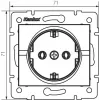 Schuko single power socket LOGI