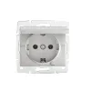 Socket Outlet Earthed - With Protection Cover - FireProof Plastic LOGI