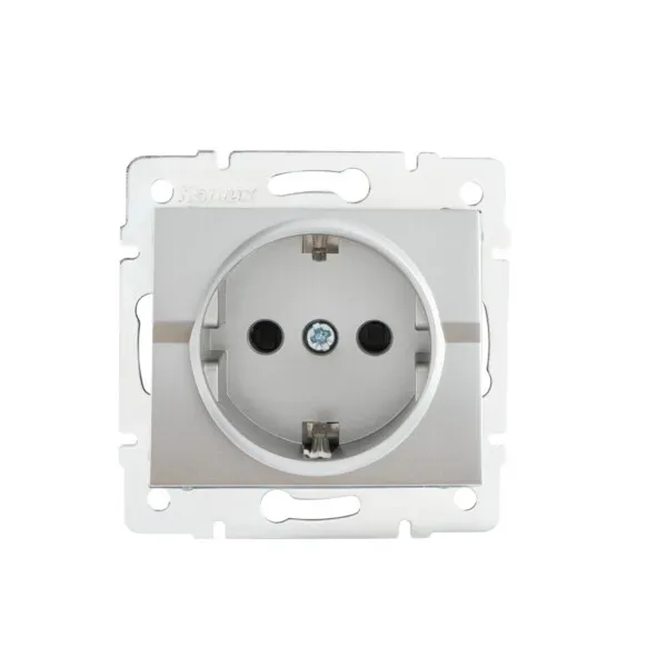 Schuko single power socket with contact protection LOGI