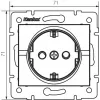 Schuko single power socket with contact protection LOGI