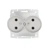 Type E double power socket with earthing terminal LOGI