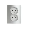 Double Socket Outlet 16A - 250V~e-Without Earth LOGI