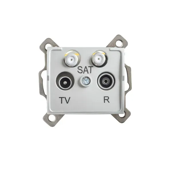 Double Satellite Socket (SAT-SAT-TV-R) End of Line LOGI