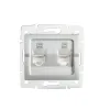 Double computer socket, independent (2x RJ45Cat 6 Jack) LOGI