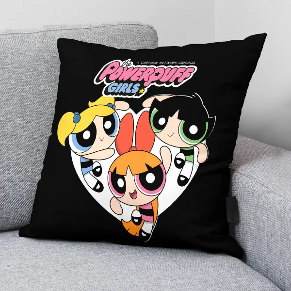 Spilvendrāna Powerpuff Girls Powerpuff B Melns Daudzkrāsains 45 x 45 cm