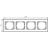 4 Gang Frame Horizontal - with wing LOGI