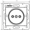 Socket Outlet Without Earth - FireProof Plastic LOGI