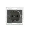 Schuko single power socket with contact protection LOGI