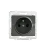 Type E single power socket with contact protection LOGI