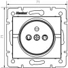 Type E single power socket with contact protection LOGI