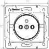 Type E single power socket LOGI