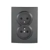 Type E double power socket, complete LOGI