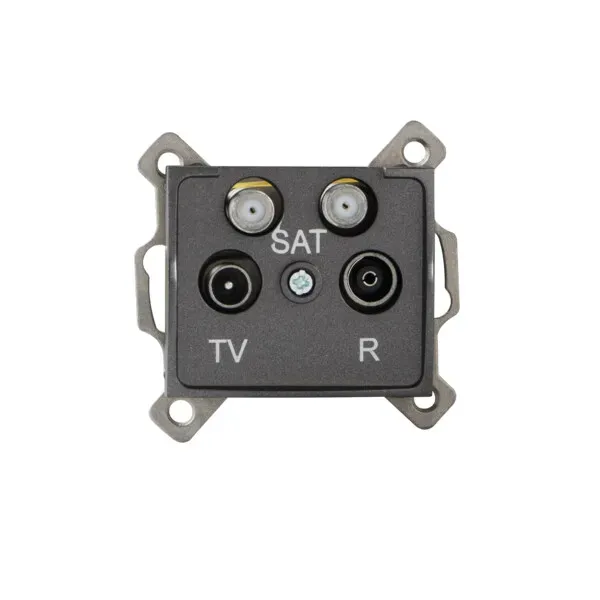 Double Satellite Socket (SAT-SAT-TV-R) End of Line LOGI