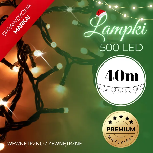 Jouluvalot Springos CL0528 500 Led 30 m