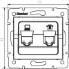 Computer and telephone socket (RJ45 Cat 6+RJ11) LOGI