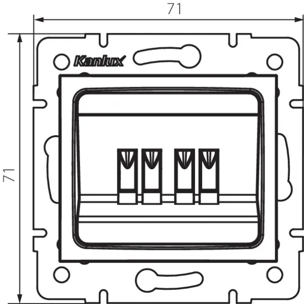 Double loudspeaker socket (4 contacts) LOGI