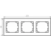 3 Gang Frame Horizontal - with wing LOGI