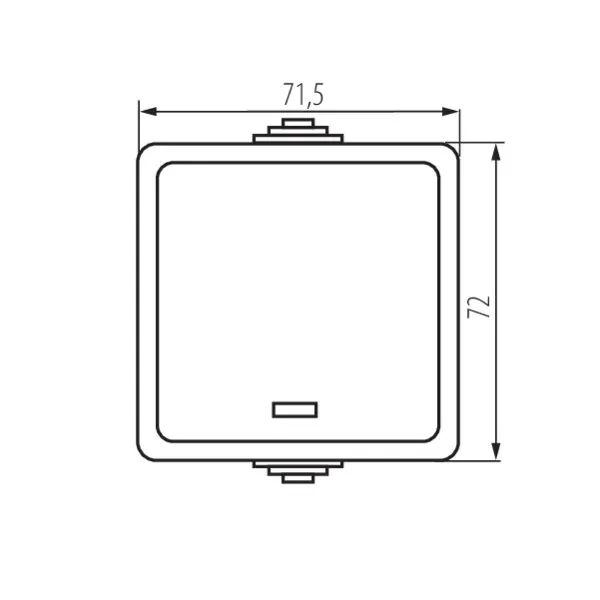 Single-pole LED switch TEKNO