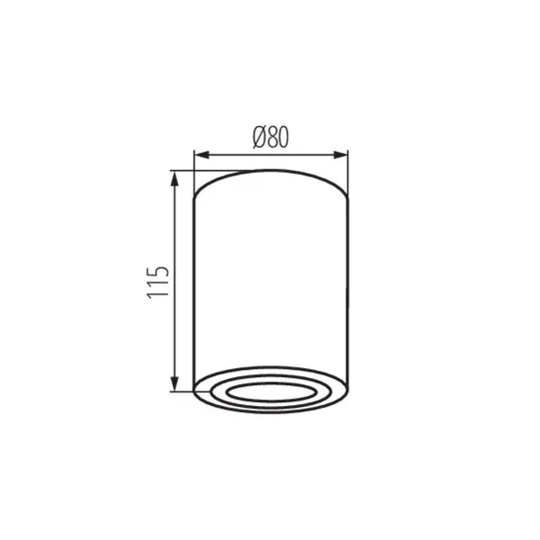 Ceiling-mounted spotlight fitting BORD XS