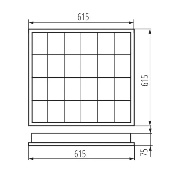 Ceiling louver fitting NOTUS