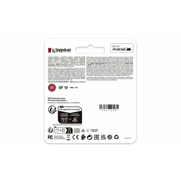 Micro SD Memory Card with Adaptor Kingston SDG4/1TB 1 TB