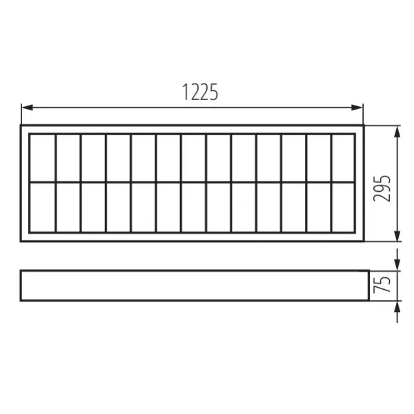 Ceiling louver fitting NOTUS