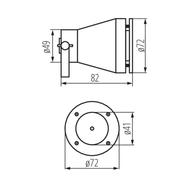 Garden light fitting with replaceable light source AKVEN LED