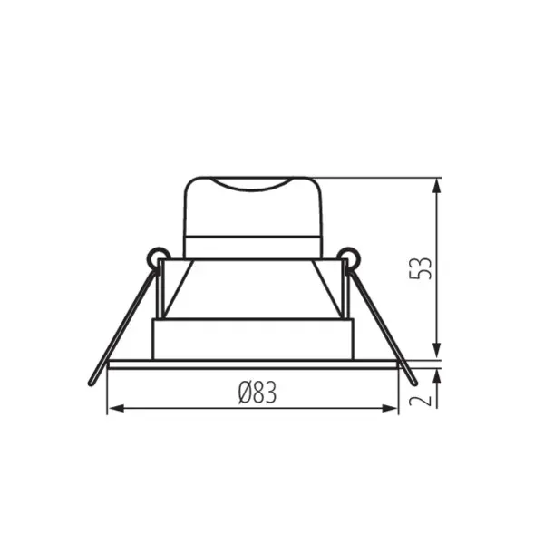 LED spotlight fitting, IP44 IVIAN