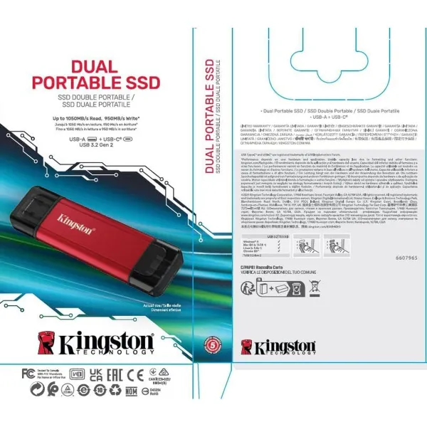 Ulkoinen kovalevy Kingston SPSD/1TB Musta 1 TB SSD
