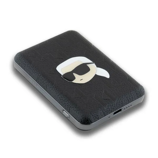Karl Lagerfeld Karl Head Pin MagSafe - Wireless Power Bank 5000 mAh 15W (black)