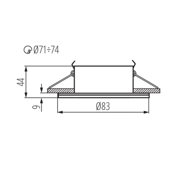 Ceiling-mounted spotlight fitting QULES