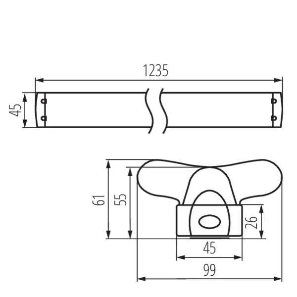 T8 LED tube linear fittings ALDO 4LED