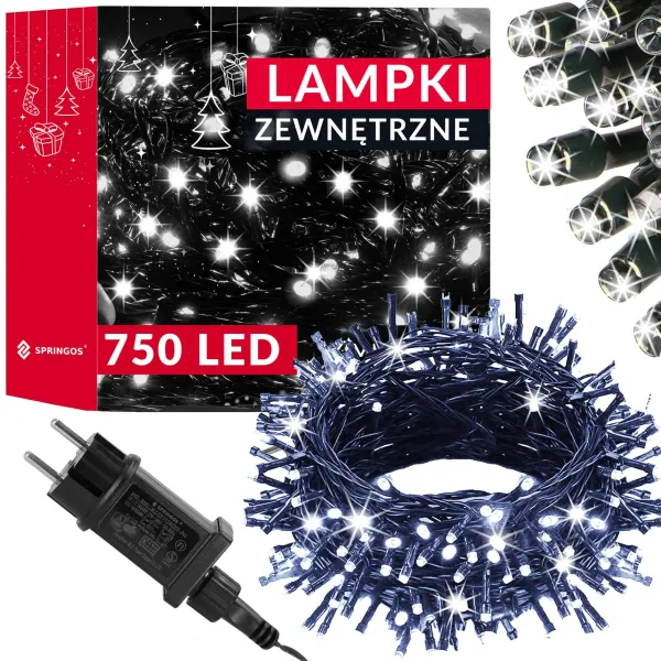 Ziemassvētku lampiņas Springos CL4092 750 LED 40 m