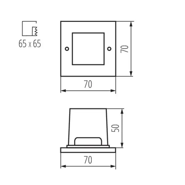 Recessed light fitting TAXI SMD