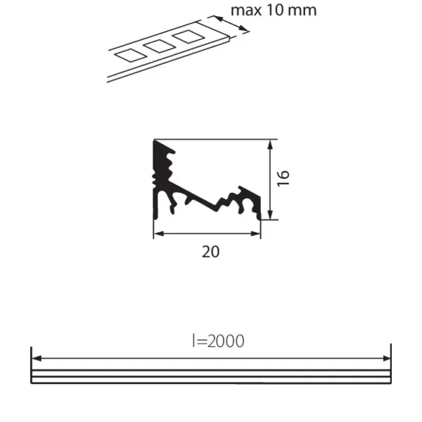 Aluminium profile PROFILO C