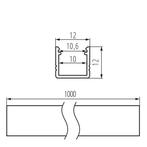 Aluminium profile PROFILO F