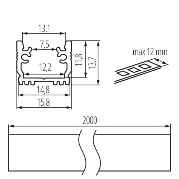 Aluminium profile PROFILO G