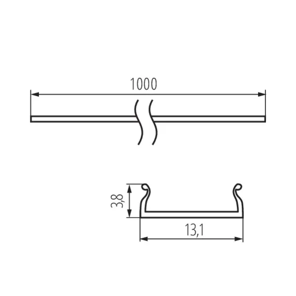 Lampshade for aluminium profiles SHADE