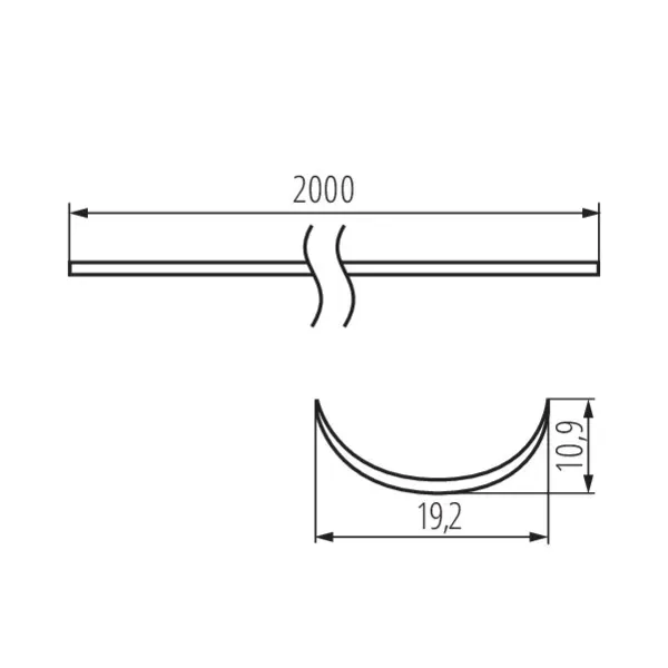 Lampshade for aluminium profiles SHADE