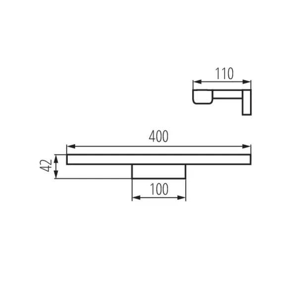 LED wall mounted fitting ASTEN IP44