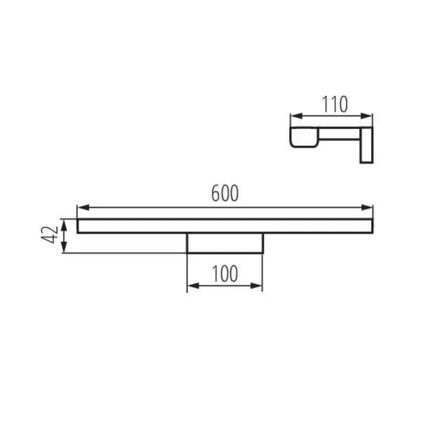 LED wall mounted fitting ASTEN IP44