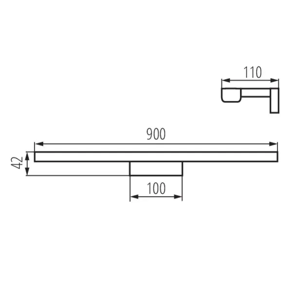 LED wall mounted fitting ASTEN IP44