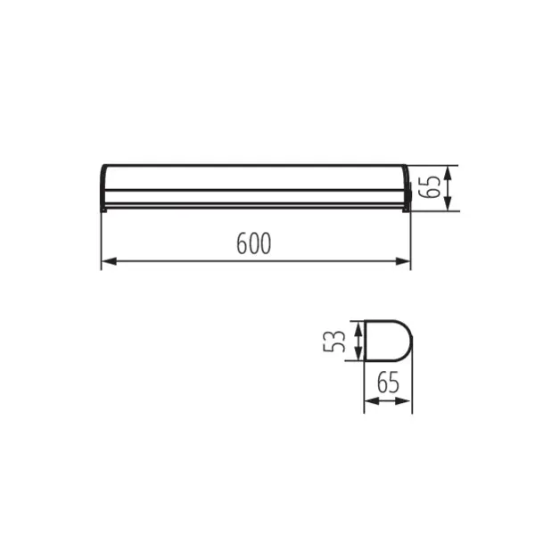 Wall-mounted LED light fitting, IP44 ROLSO