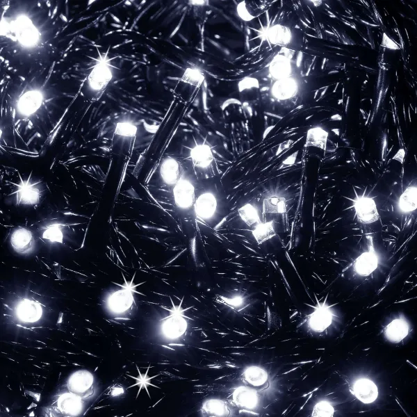 Ziemassvētku lampiņas Springos CL4095 1000 LED auksti balta + zibšņi, 50 m, IP44