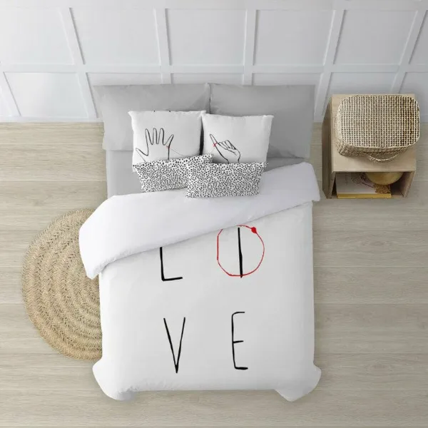 Ziemeļu pārvalks Decolores Love Daudzkrāsains 175 Vītnes buklets 140 x 200 cm