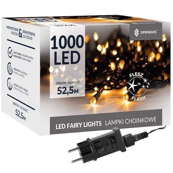 Pavasara Ziemassvētku lampiņas CL4096 1000 LED CL4096