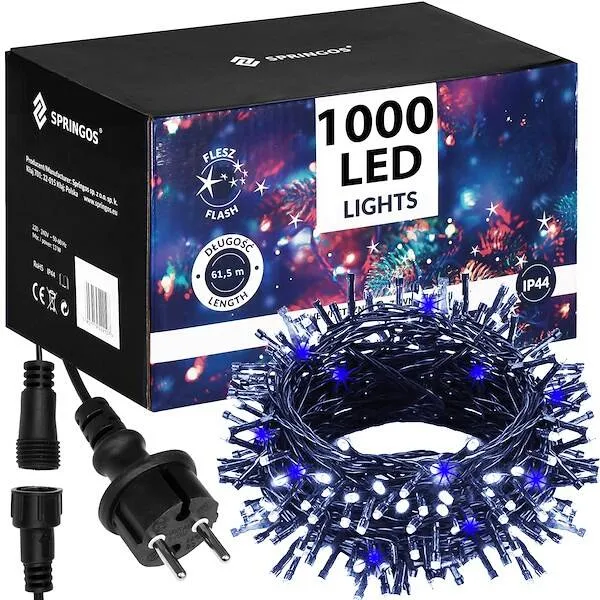 Рождественские огни Springos CL1008 1000 светодиодов 61,5 м